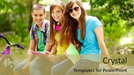  Presentation with free school - Slides having their free time after school background and a yellow colored foreground