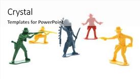  Presentation with cowboys - Presentation theme featuring their guns at an indian background and a white colored foreground