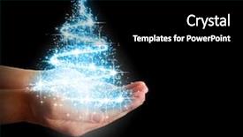  Presentation with christmas lights - Slide deck featuring their hands on black background background and a black colored foreground
