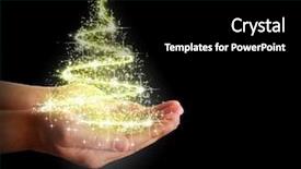  Presentation with christmas lights - Slide deck with their hands on black background background and a black colored foreground