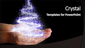  Presentation with black stars - Colorful PPT theme enhanced with their hands on black background backdrop and a black colored foreground