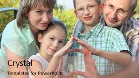  Presentation with mom daughter - Presentation featuring their hands to represent home background and a  colored foreground