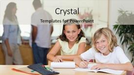  Presentation with adolescent and parents - Amazing presentation theme having their homework with their parents backdrop and a  colored foreground