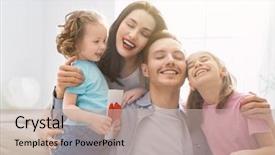  Presentation with postcard - Beautiful presentation featuring their mom are congratulating dad backdrop and a mint green colored foreground