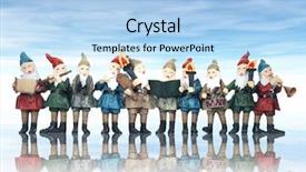  Presentation with elf - Amazing slide deck having their music instruments at christmas backdrop and a light blue colored foreground