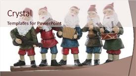  Presentation with elves - PPT theme enhanced with their music instruments at christmas background and a lemonade colored foreground