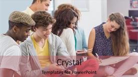  Presentation with college students - Amazing theme having their notes at the college backdrop and a coral colored foreground