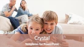  Presentation with video games playing - Colorful slide deck enhanced with their parents on the background backdrop and a coral colored foreground