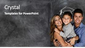  Presentation with young happy couple - Amazing presentation having their son at graduation backdrop and a dark gray colored foreground