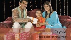  Presentation with festival diwali - Beautiful slides featuring their son on diwali backdrop and a red colored foreground