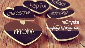  Presentation with rustic love - Slide deck having text features - some heart-shaped blackboards with concepts background and a red colored foreground