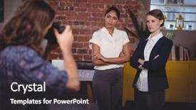  Presentation with coffee shop - Audience pleasing slides consisting of theme meeting - male photographer clicking picture backdrop and a dark gray colored foreground