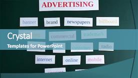  Presentation with blackboard - PPT theme having themed keywords on green blackboard background and a teal colored foreground