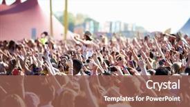  Presentation with outdoor festival - Beautiful theme featuring themselves at outdoor music festival backdrop and a tawny brown colored foreground