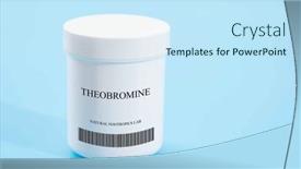  Presentation with drug - Presentation theme featuring theobromine-it-is-a-nootropic background and a sky blue colored foreground