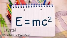  Presentation with theory - Cool new presentation design with theory-of-relativity-on-notepad backdrop and a lemonade colored foreground
