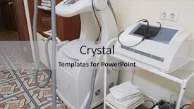  Presentation with therapeutic - Colorful PPT theme enhanced with therapeutic devices - apparatus for liposuction lpg backdrop and a light gray colored foreground