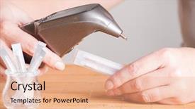  Presentation with therapeutic - Cool new PPT theme with therapeutic devices - electronic device which could be backdrop and a  colored foreground