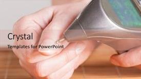  Presentation with acupuncture - Slide set enhanced with therapeutic devices - finding an acupuncture point background and a coral colored foreground