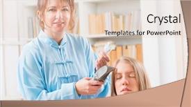  Presentation with acupuncture - Amazing presentation theme having therapeutic devices - finding an acupuncture point backdrop and a lemonade colored foreground