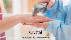  Presentation with acupuncture - Colorful PPT layouts enhanced with therapeutic devices - finding an acupuncture point backdrop and a lemonade colored foreground