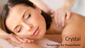  Presentation with therapeutic - PPT theme with therapeutic - health beauty resort and relaxation background and a  colored foreground
