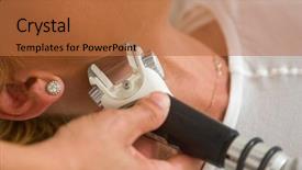  Presentation with massage therapist - Audience pleasing PPT theme consisting of therapist applying lipo massage lpg backdrop and a red colored foreground