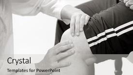  Presentation with checks - Presentation theme with therapist checks a knee joint background and a light gray colored foreground