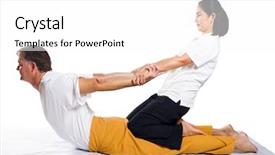  Presentation with thai culture - Beautiful PPT theme featuring therapist in traditional thai backdrop and a white colored foreground