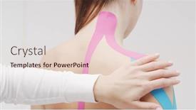  Presentation with kinesiology - Slides featuring therapist-is-applying-tape background and a lemonade colored foreground