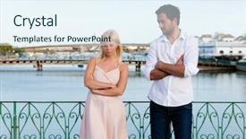  Presentation with couple therapy - Slides having therapy couples - couple having a discussion background and a  colored foreground