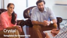  Presentation with couple therapy - Beautiful slides featuring therapy couples - psychologist helping a couple backdrop and a tawny brown colored foreground