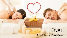  Presentation with couple therapy - Beautiful slide set featuring therapy couples - spa beauty love and happiness backdrop and a lemonade colored foreground