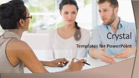  Presentation with couple therapy - PPT theme enhanced with therapy couples - therapist speaking with couple sitting background and a soft green colored foreground