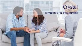  Presentation with couple therapy - Colorful presentation enhanced with therapy couples - therapist taking note while couple backdrop and a sky blue colored foreground