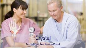  Presentation with elderly patient nurse cares - Cool new PPT layouts with therapy rehabilatation - nurse with patient in rehabilitation backdrop and a  colored foreground