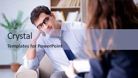  Presentation with medical therapy - Amazing theme having therapy sessions - medical concept with psychologist visit backdrop and a light blue colored foreground