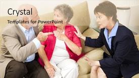  Presentation with marriage counseling - Slides with therapy sociasl worker - senior couple in marriage counseling background and a lemonade colored foreground