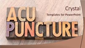  Presentation with acupuncture - Presentation design with therapy typing - acupuncture - word abstract background and a lemonade colored foreground