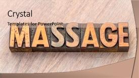  Presentation with vintage - PPT theme with therapy typing - massage - word abstract background and a  colored foreground