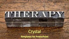  Presentation with voice therapy - Cool new theme with therapy word in mixed vintage backdrop and a  colored foreground