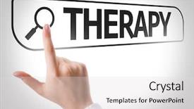  Presentation with search - Beautiful presentation featuring therapy written in search bar backdrop and a light gray colored foreground