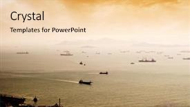  Presentation with boats - Amazing PPT layouts having there are many boats in the ocean of hong kong backdrop and a lemonade colored foreground