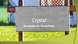  Presentation with new home - Cool new PPT layouts with there is a sign land backdrop and a gray colored foreground