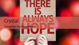  Presentation with colorful fancy carp fish koi - PPT theme featuring there is always hope card background and a coral colored foreground