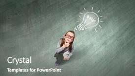  Presentation with great idea - Slide deck consisting of there is great idea background and a gray colored foreground