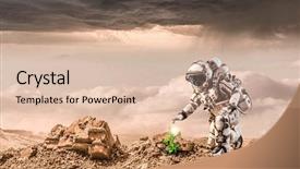  Presentation with planet mars - Beautiful PPT theme featuring there is life on other backdrop and a lemonade colored foreground