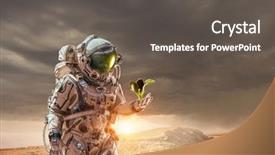  Presentation with planet mars - Presentation theme with there is life on other background and a dark gray colored foreground