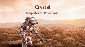  Presentation with planet mars - Slide set featuring there is life on other background and a lemonade colored foreground