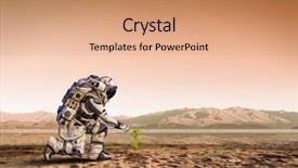  Presentation with planet mars - Colorful PPT theme enhanced with there is life on other backdrop and a coral colored foreground